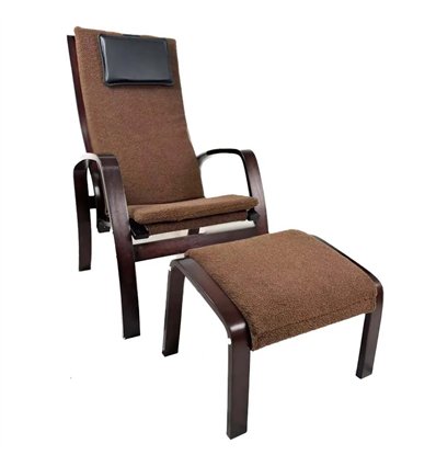 Кресло для отдыха Avko ARC012 Walnut Latte с подножкой для ног
