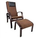 Кресло для отдыха Avko ARC012 Walnut Latte с подножкой для ног