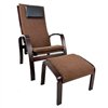 Кресло для отдыха Avko ARC012 Walnut Latte с подножкой для ног