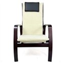Кресло для отдыха Avko ARC013 Walnut Beige с подножкой для ног