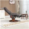 Кресло для отдыха Avko Style ARMH003 DarkGrey с массажем, подогревом и подставкой для ног