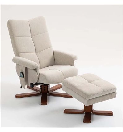Крісло для відпочинку Avko Style ARMH 010 Beige з масажем, підігрівом і підніжкою