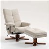 Кресло для отдыха Avko Style ARMH 010 Beige с массажем, подогревом и подножкой