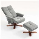Крісло для відпочинку Avko Style ARMH 040 Grey з масажем, підігрівом і підніжкою