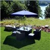 Парасоля садова кутова з нахилом FunFit Garden 3052 Blue 3 м. + чохол