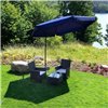 Зонтик садовый угловой с наклоном FunFit Garden 3052 Blue 3 м. + чехол