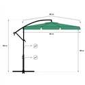 Зонтик садовый угловой с наклоном Avko Garden AGU2024 зеленый 3 м. + чехол