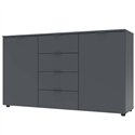 Комод Doros Рон 5, 4 ящика + 2 дверцы Графит