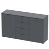 Комод Doros Рон 5, 4 ящика + 2 дверцы Графит