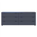 Комод Doros Рон 9, 6 ящиков Графит