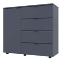 Комод Doros Гелар GС1, 4 ящика + 1 дверца Графит