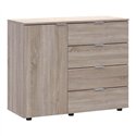 Комод Doros Гелар GС1, 4 ящика + 1 дверца Дуб Сонома