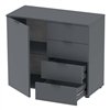 Комод Doros Рон 1, 4 ящика + 1 дверца Графит