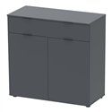 Комод Doros Рон 2, 1 ящик + 2 дверцы Графит