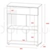 Комод Doros Рон 2, 1 ящик + 2 дверцы Графит