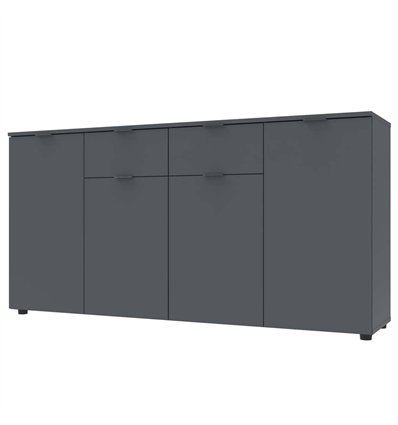 Комод Doros Рон 7, 4 дверки + 2 ящика Графит