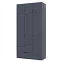 Шкаф Doros Лукас, 3+2 с антресолью 120Х50Х240 Граіит