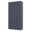 Шафа Doros Лукас, 3+2 з антресоллю 120Х50Х240 Графіт