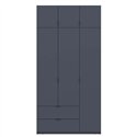 Шкаф Doros Лукас, 3+2 с антресолью 120Х50Х240 Граіит