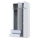 Шкаф Doros Лукас, 3+2 с антресолью 135Х50Х240 Белый