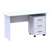Стол офисный Doros Т3 с тумбой 120х60 Белый