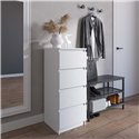 Комод Vays R-17, 4 ящика 40×40×98 см Белый