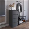 Комод Vays R-17, 4 ящика 40×40×98 см Антрацит