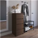 Комод Vays R-17, 4 ящика 40×40×98 см Венге Темный
