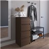 Комод Vays R-17, 4 ящика 40×40×98 см Венге Темный