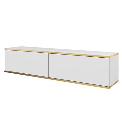 Комод-тумба под ТВ навесная Perfect Home Oro RTV135 2 дверцы Белая