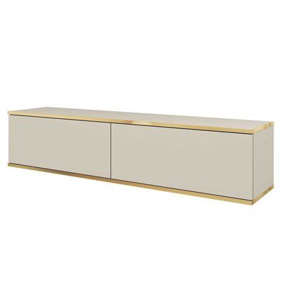 Комод-тумба під ТВ навісна Perfect Home Oro RTV135 2 дверки Бежева