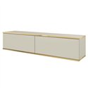 Комод-тумба под ТВ навесная Perfect Home Oro RTV135 2 дверцы Бежевая