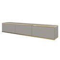 Комод-тумба під ТВ навісна Perfect Home Oro RTV175, 3 дверки Сіра