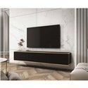 Комод-тумба под ТВ навесная Perfect Home Oro RTV175 MDF на 3 дверцы Черная