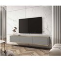 Комод-тумба под ТВ навесная Perfect Home Oro RTV175 MDF на 3 дверцы Серая