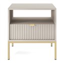 Прикроватная тумба Perfect Home Nova S54, 1 ящик Кашемир/золотые ножки
