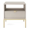 Приліжкова тумба Perfect Home Nova S54, 1 шухляда Кашемір/золоті ніжки