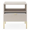 Приліжкова тумба Perfect Home Nova S54, 1 шухляда Кашемір/золоті ніжки