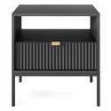Прикроватная тумба Perfect Home Nova S54, 1 ящик Черная/черные ножки