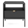 Прикроватная тумба Perfect Home Nova S54, 1 ящик Черная/черные ножки