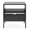 Прикроватная тумба Perfect Home Nova S54, 1 ящик Черная/черные ножки