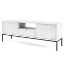 Комод-тумба під ТВ Perfect Home Nova RTV154 2D1S Біла з чорними ніжками