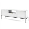 Комод-тумба под ТВ Perfect Home Nova RTV154 2D1S Белая с черными ножками