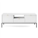 Комод-тумба под ТВ Perfect Home Nova RTV154 2D1S Белая с черными ножками