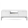 Комод-тумба под ТВ Perfect Home Nova RTV154 2D1S Белая с черными ножками