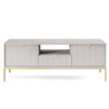 Комод-тумба під ТВ Perfect Home Nova RTV154 2D1S Сіра з золотими ніжками