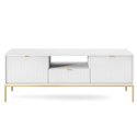 Комод-тумба під ТВ Perfect Home Nova RTV154 2D1S Біла з золотими ніжками