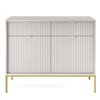 Комод Perfect Home Nova KSZ104 2D2S Сірий з золотими ніжками