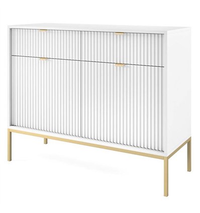 Комод Perfect Home Nova KSZ104 2D2S Білий з золотими ніжками