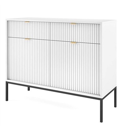 Комод Perfect Home Nova KSZ104 2D2S Белый с черными ножками